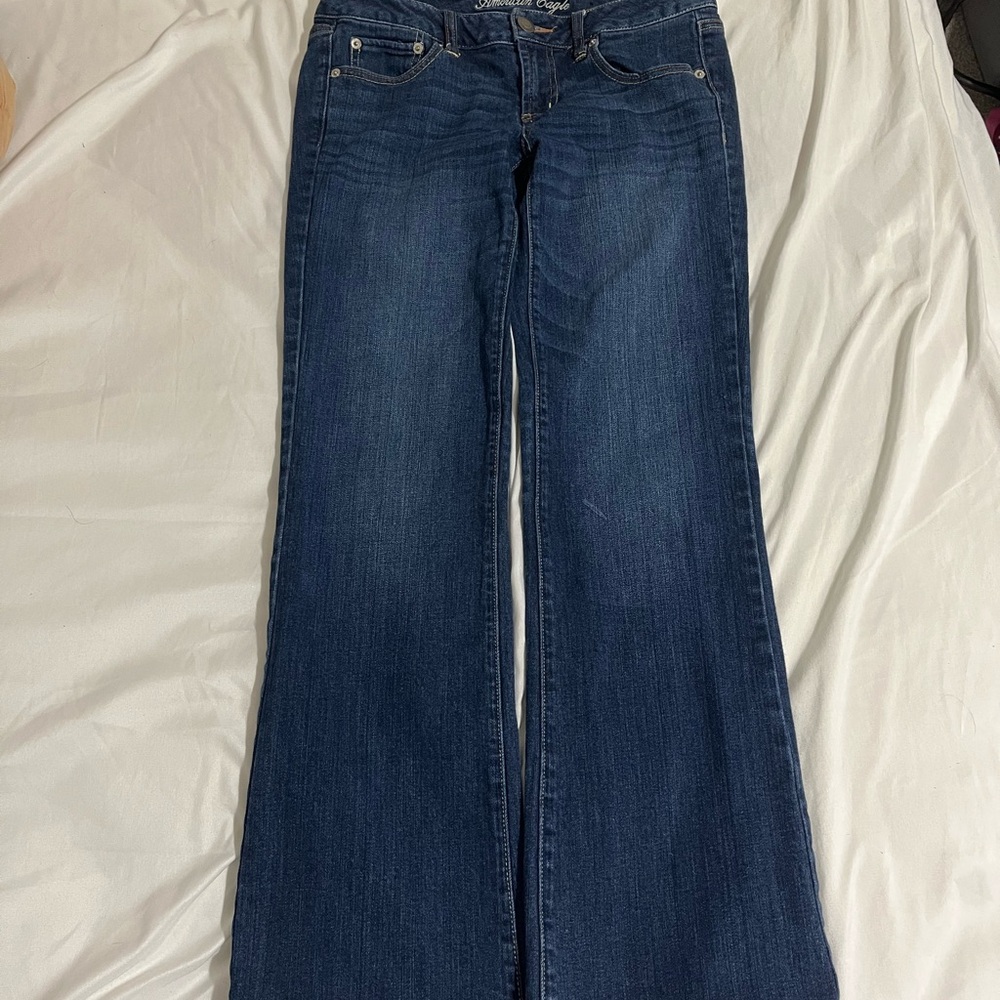 American Eagle Outfitters Dark Blue Flare Bootcut Jeans